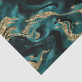 Eleganter geschmolzener Aquamariner und Gold Glitz Seidenpapier (Detail)