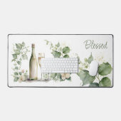 Eleganter gesegneter Wein und Florals Schreibtischunterlage (Tastatur & Maus)