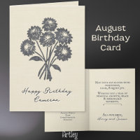 Eleganter gestanzter Dahlia August Birth Blume Lin