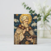 Eleganter gesteinigter Glass Pope Postkarte (Stehend Vorderseite)