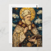 Eleganter gesteinigter Glass Pope Postkarte (Vorne/Hinten)