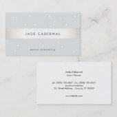 Eleganter, gestreift weißer Sternenplaner Visitenkarte (Vorne/Hinten)