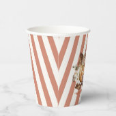 Eleganter gestreifter Erntedank Ernte Pappbecher (Rechts)