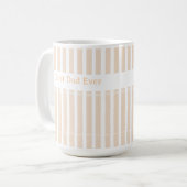 Eleganter gestreifter personalisierter 'Bester Vat Kaffeetasse (Vorderseite Links)