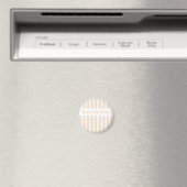 Eleganter gestreifter personalisierter 'Bester Vat Magnet (In Situ (Geschirrspüler))