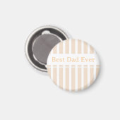 Eleganter gestreifter personalisierter 'Bester Vat Magnet (Vorderseite/Rückseite)