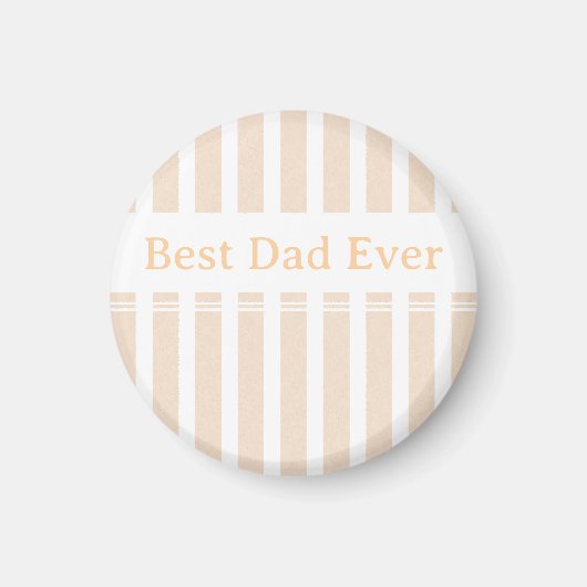 Eleganter gestreifter personalisierter 'Bester Vat Magnet (Vorne)