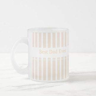 Eleganter gestreifter personalisierter 'Bester Vat Mattglastasse