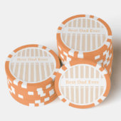 Eleganter gestreifter personalisierter 'Bester Vat Pokerchips (Stapel)