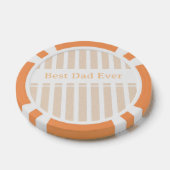 Eleganter gestreifter personalisierter 'Bester Vat Pokerchips (Einzeln)