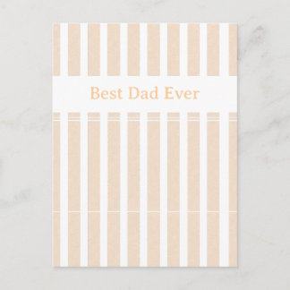 Eleganter gestreifter personalisierter 'Bester Vat Postkarte