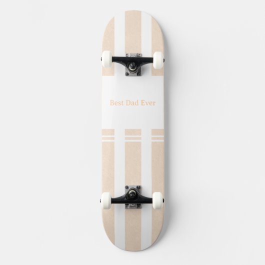 Eleganter gestreifter personalisierter 'Bester Vat Skateboard (Vorderseite)