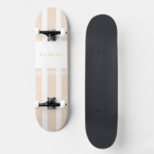 Eleganter gestreifter personalisierter 'Bester Vat Skateboard (Vorderseite)