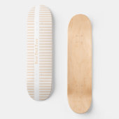 Eleganter gestreifter personalisierter 'Bester Vat Skateboard (Vorderseite)