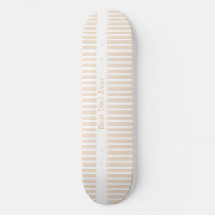 Eleganter gestreifter personalisierter 'Bester Vat Skateboard