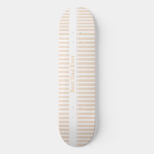 Eleganter gestreifter personalisierter 'Bester Vat Skateboard (Vorderseite)