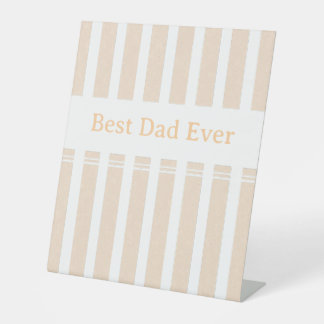 Eleganter gestreifter personalisierter 'Bester Vat Sockelschild
