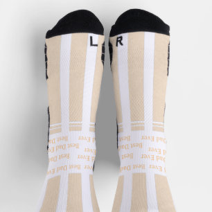 Eleganter gestreifter personalisierter 'Bester Vat Socken