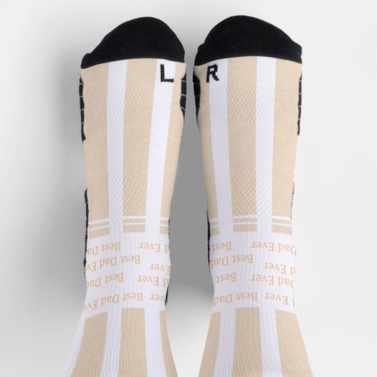 Eleganter gestreifter personalisierter 'Bester Vat Socken (Oben)