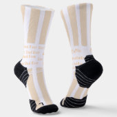 Eleganter gestreifter personalisierter 'Bester Vat Socken (Gewinkelt)