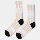 Eleganter gestreifter personalisierter 'Bester Vat Socken (Linkes Detail)