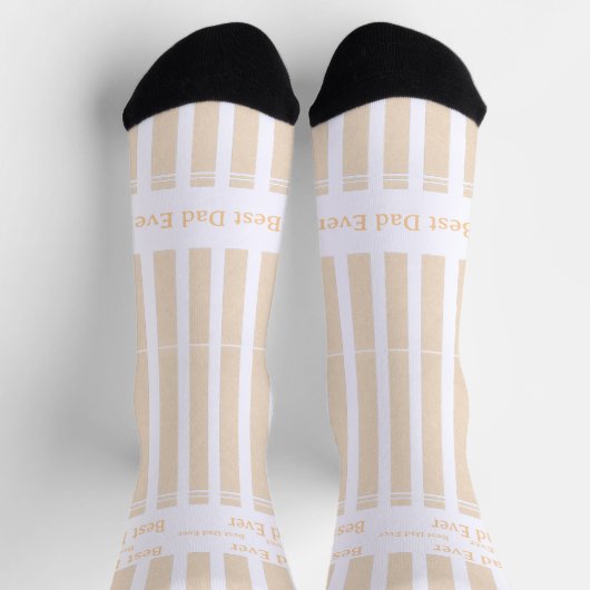Eleganter gestreifter personalisierter 'Bester Vat Socken (Oben)