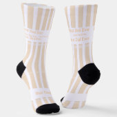 Eleganter gestreifter personalisierter 'Bester Vat Socken (Gewinkelt)