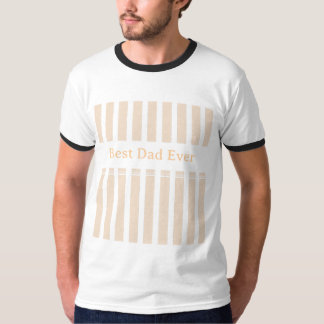 Eleganter gestreifter personalisierter 'Bester Vat T-Shirt