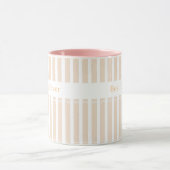 Eleganter gestreifter personalisierter 'Bester Vat Tasse (Zentrum)