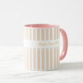 Eleganter gestreifter personalisierter 'Bester Vat Tasse (VorderseiteRechts)