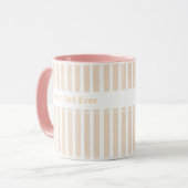 Eleganter gestreifter personalisierter 'Bester Vat Tasse (Vorderseite Links)