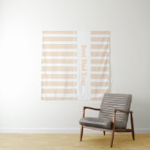 Eleganter gestreifter personalisierter 'Bester Vat Wandteppich (Beispiel (Horizontal))