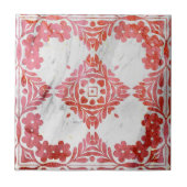 Eleganter gestresster Rot- und Weißmarmor-Look Fliese (Vorderseite)