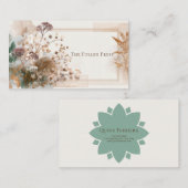 Eleganter, getrockneter Bohemischer Gold-Glitzer Visitenkarte (Vorne/Hinten)