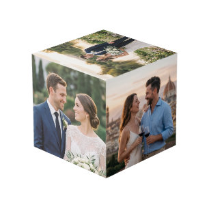 Eleganter gewundener personalisierter Familienfoto Würfel