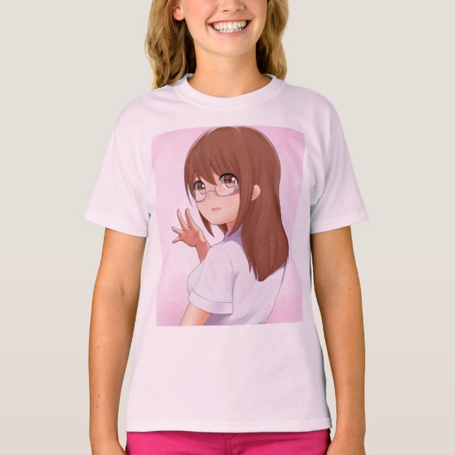 Eleganter Girls' Basic-T - Shirt (Vorderseite)