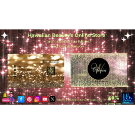 Eleganter Girly Gold Beaded Vorhang Glitzer QR Cod Visitenkarte