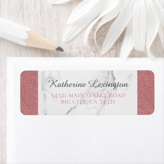 Eleganter Girly Marble Blush Pink Glitzer (Insitu)