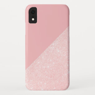 Eleganter girly RosengoldGlitter u. Pastellrosa Case-Mate iPhone Hülle