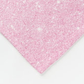 Eleganter girly RosengoldGlitter-Weißmarmor Fleecedecke (Ecke)