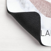 eleganter girly RosengoldGlitterlippenweißmarmor Mousepad (Ecke)