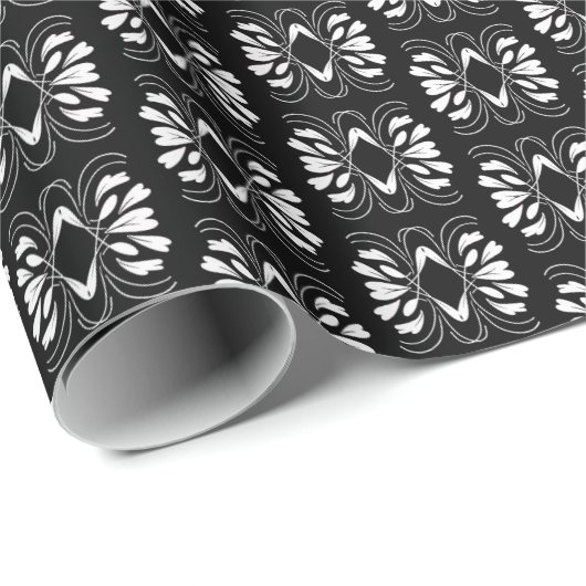 Eleganter Glam Black and White Flair Jeden Anlaß Geschenkpapier (Rolleneckpunkt)