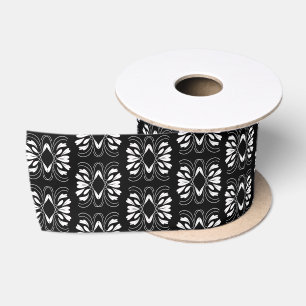 Eleganter Glam Black and White Flair Jeden Anlaß Satinband