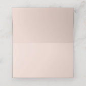 Eleganter Glam Blush Pink Silberner Glitzer Geburt Platzkarte (Innenseite Aufgefaltet)