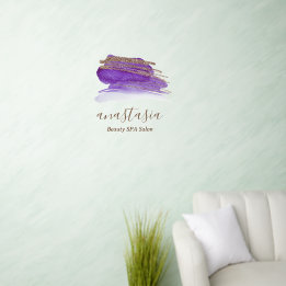 Eleganter Glam Gold Purples Beauty WELLNESS-CENTER Wandaufkleber