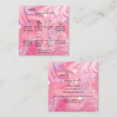 Eleganter Glam Iridescent Nail Application Guide Quadratische Visitenkarte (Vorne/Hinten)