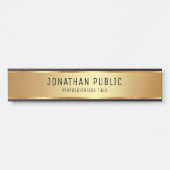 Eleganter Glamour Black and Gold-Template Luxus Türschild (Vorderseite )