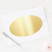 Eleganter Glamour Blank Template Imitate Gold Clas Ovaler Aufkleber (Umschlag)
