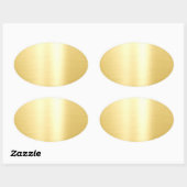 Eleganter Glamour Blank Template Imitate Gold Clas Ovaler Aufkleber (Blatt)