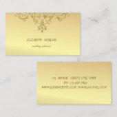 Eleganter Glamour-Chic, Imitate Gold, Glittery Lac Visitenkarte (Vorne/Hinten)